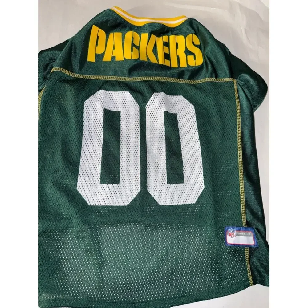 Pets first greenbay packers pet jersey extra large 12” wide 17” long.